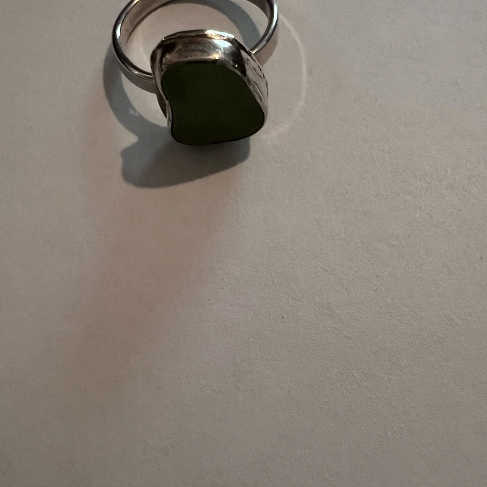 3 Sterling Silver Sea Glass Rings - Picture 8 of 10